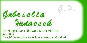gabriella hudacsek business card